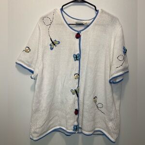 VTG Christopher & Banks Bug Cardigan